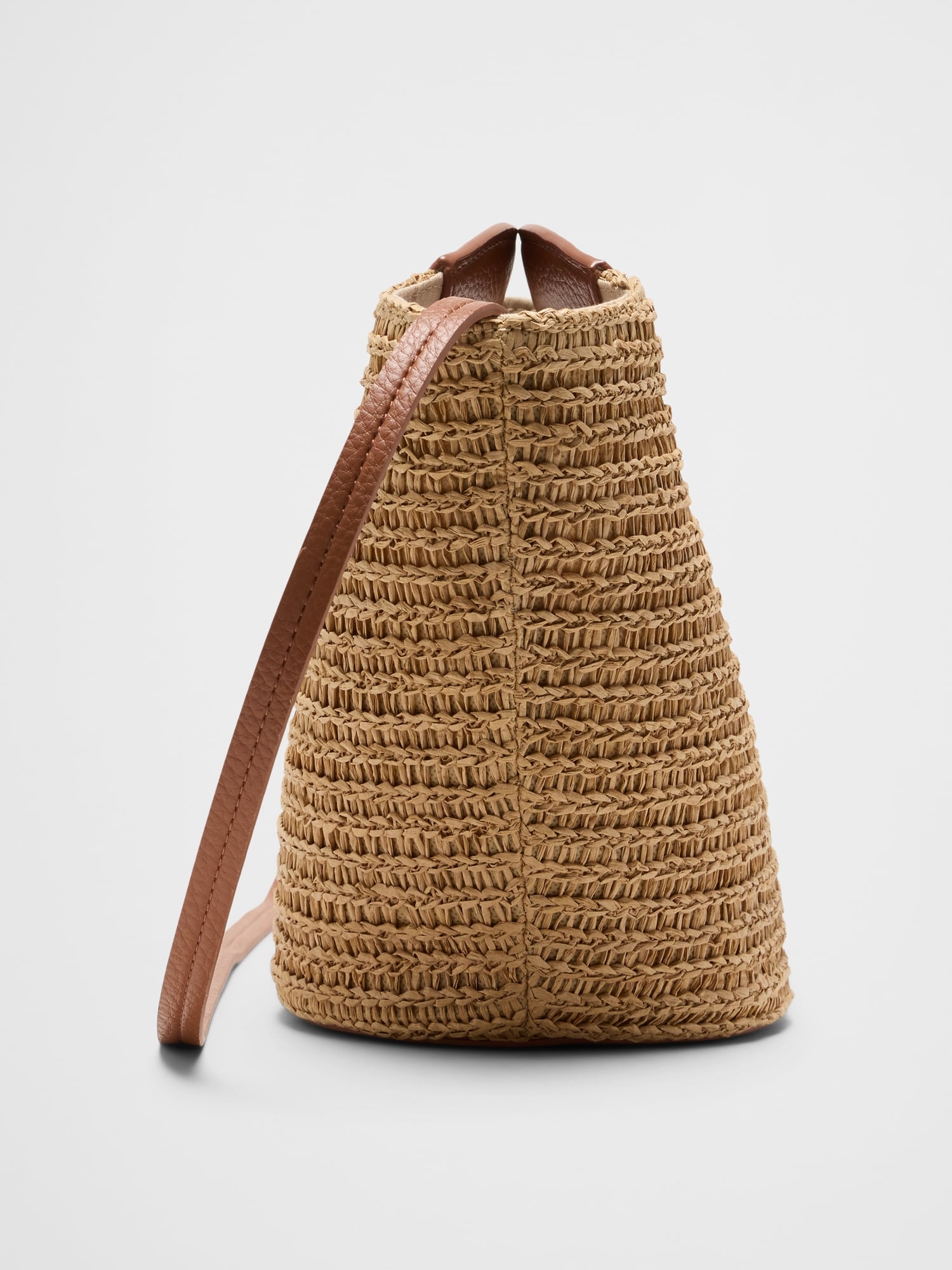 Image number 2 showing, Straw Mini Bucket Crossbody