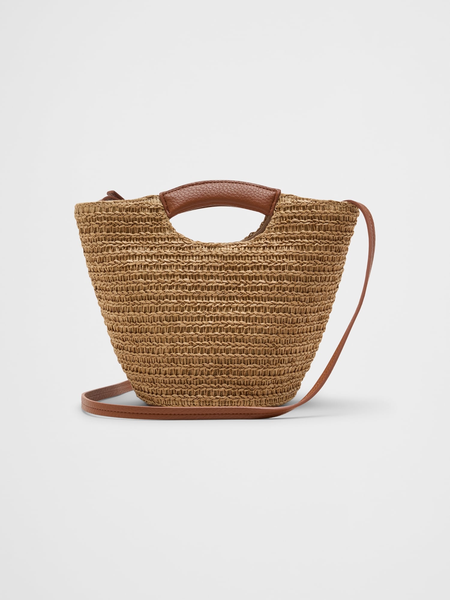 Image number 3 showing, Straw Mini Bucket Crossbody