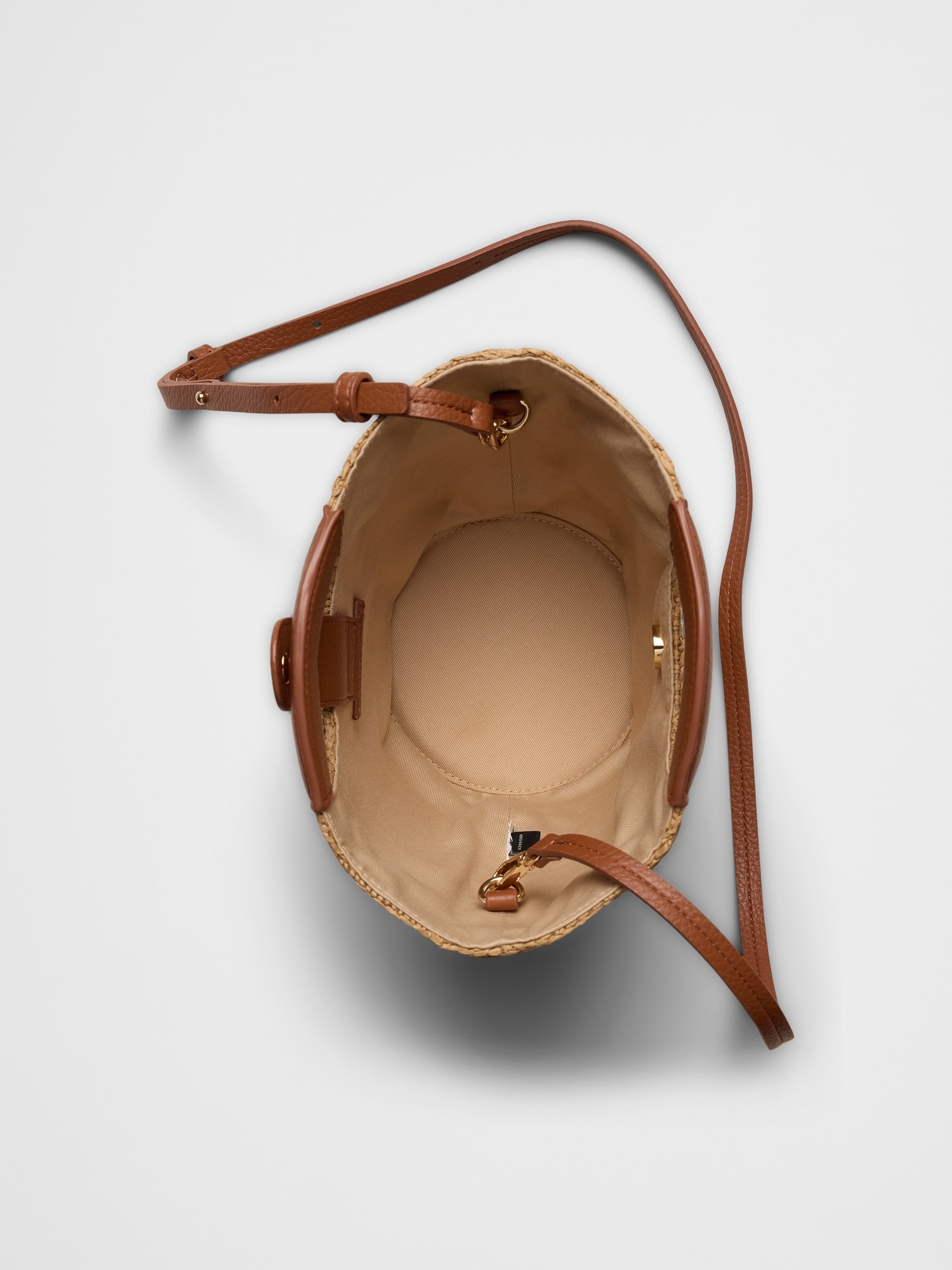 Image number 4 showing, Straw Mini Bucket Crossbody