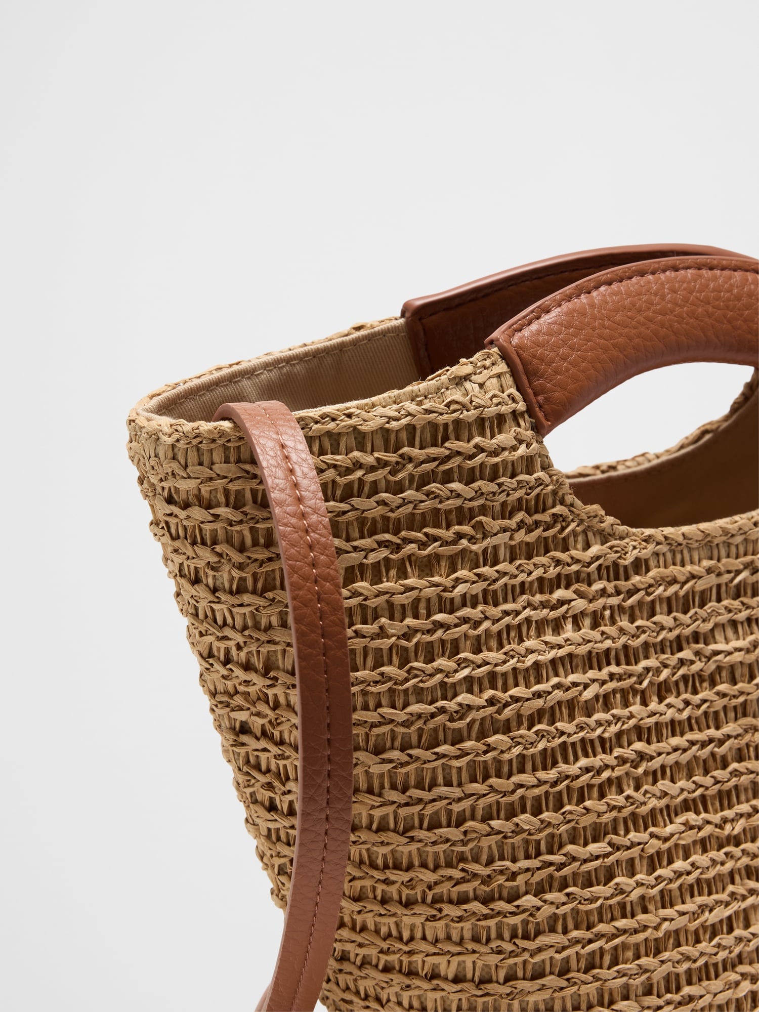 Image number 5 showing, Straw Mini Bucket Crossbody
