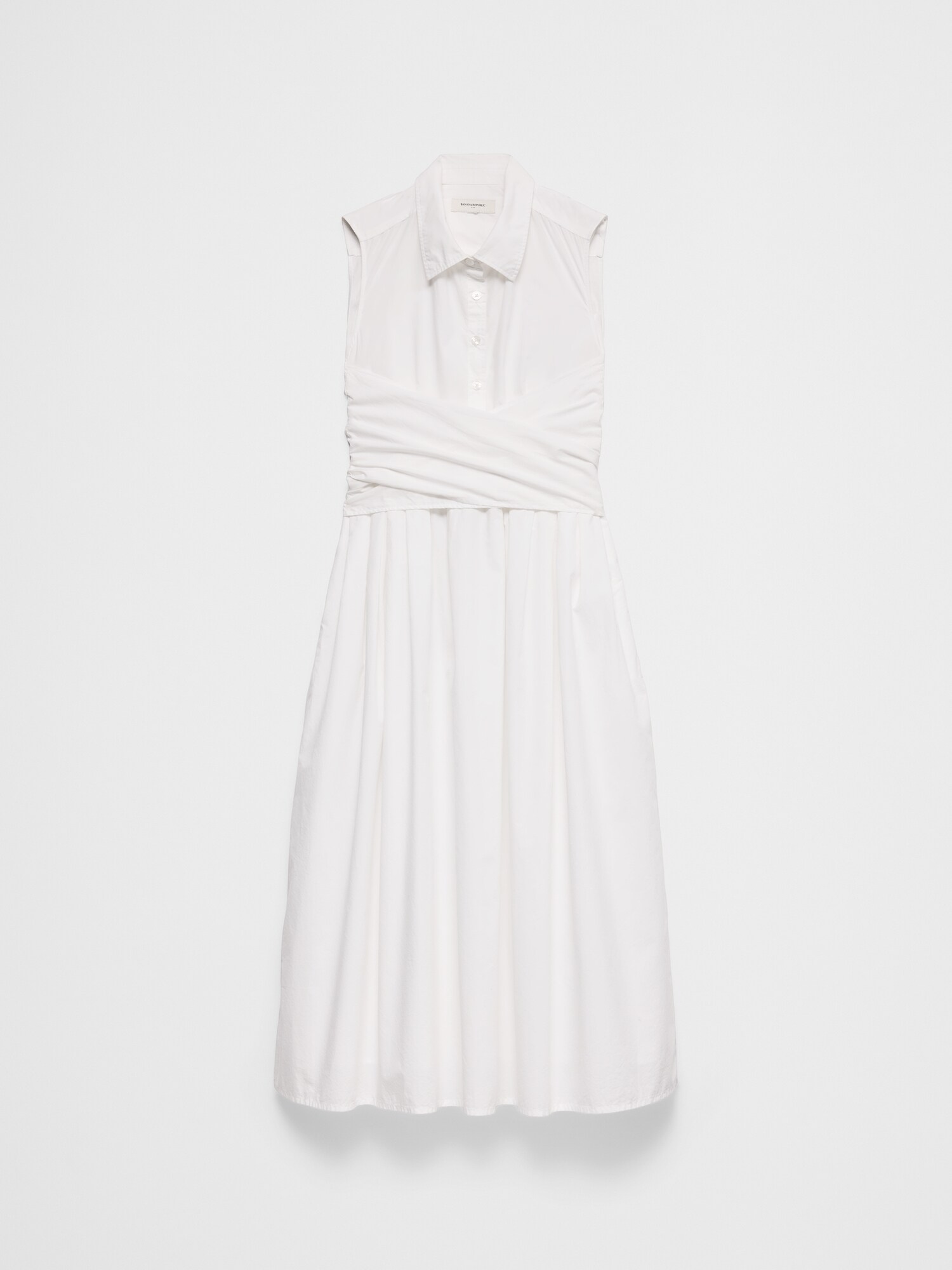 Image number 6 showing, Poplin Wrapped Midi Shirtdress