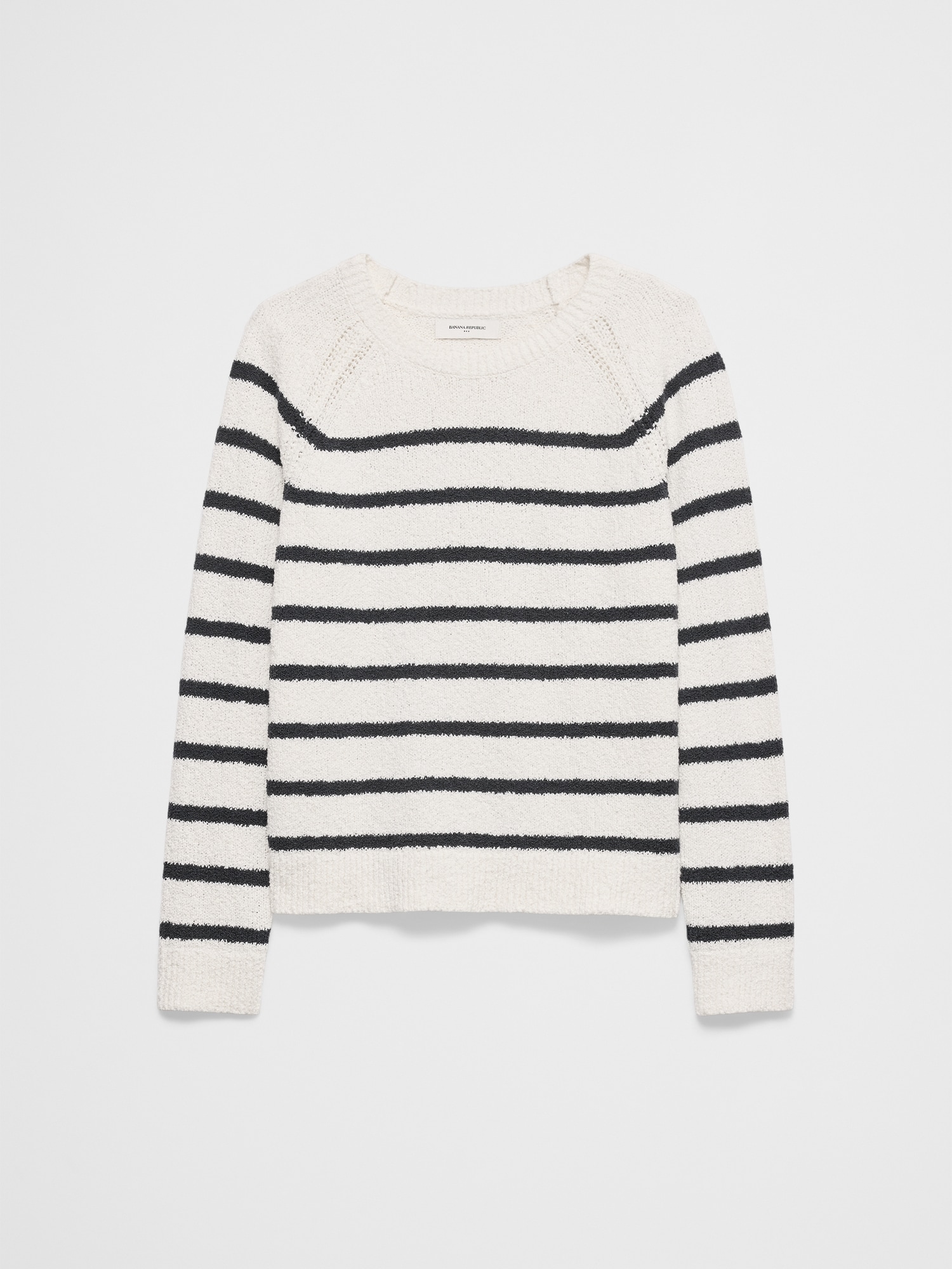 Image number 4 showing, Striped Boucle Raglan Sweater