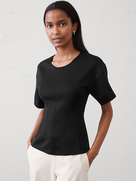 Soft Touch Seamed Top | Banana Republic Factory