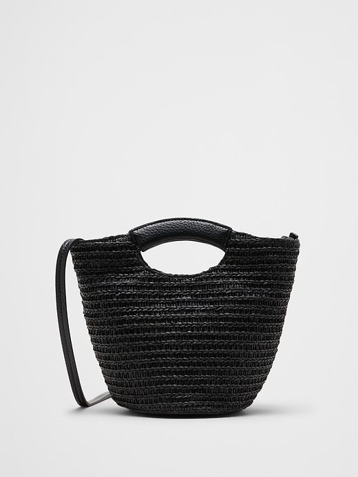 Straw Mini Bucket Crossbody | Banana Republic Factory