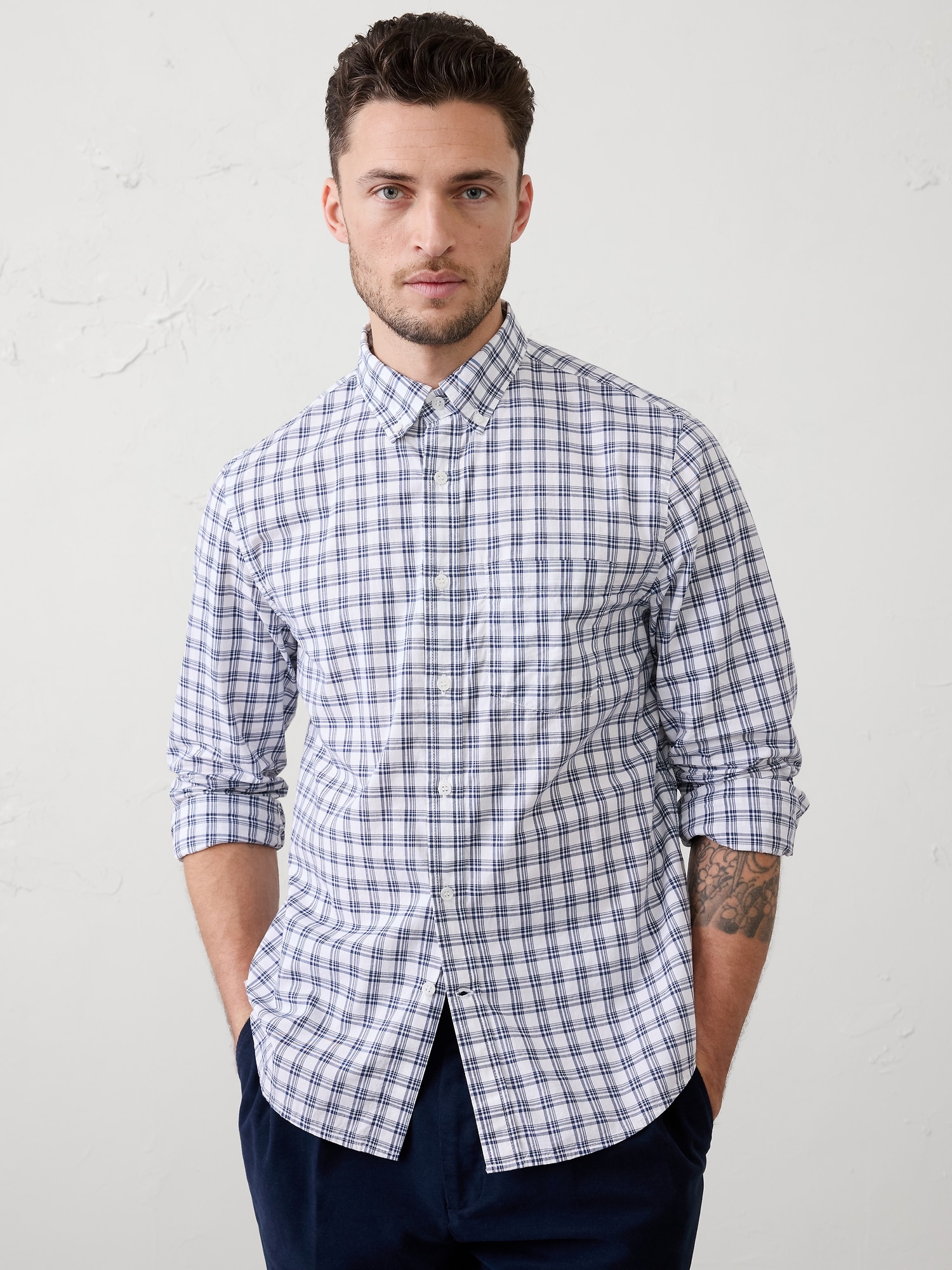 Image number 3 showing, Slim-Fit Softwash Cotton Shirt