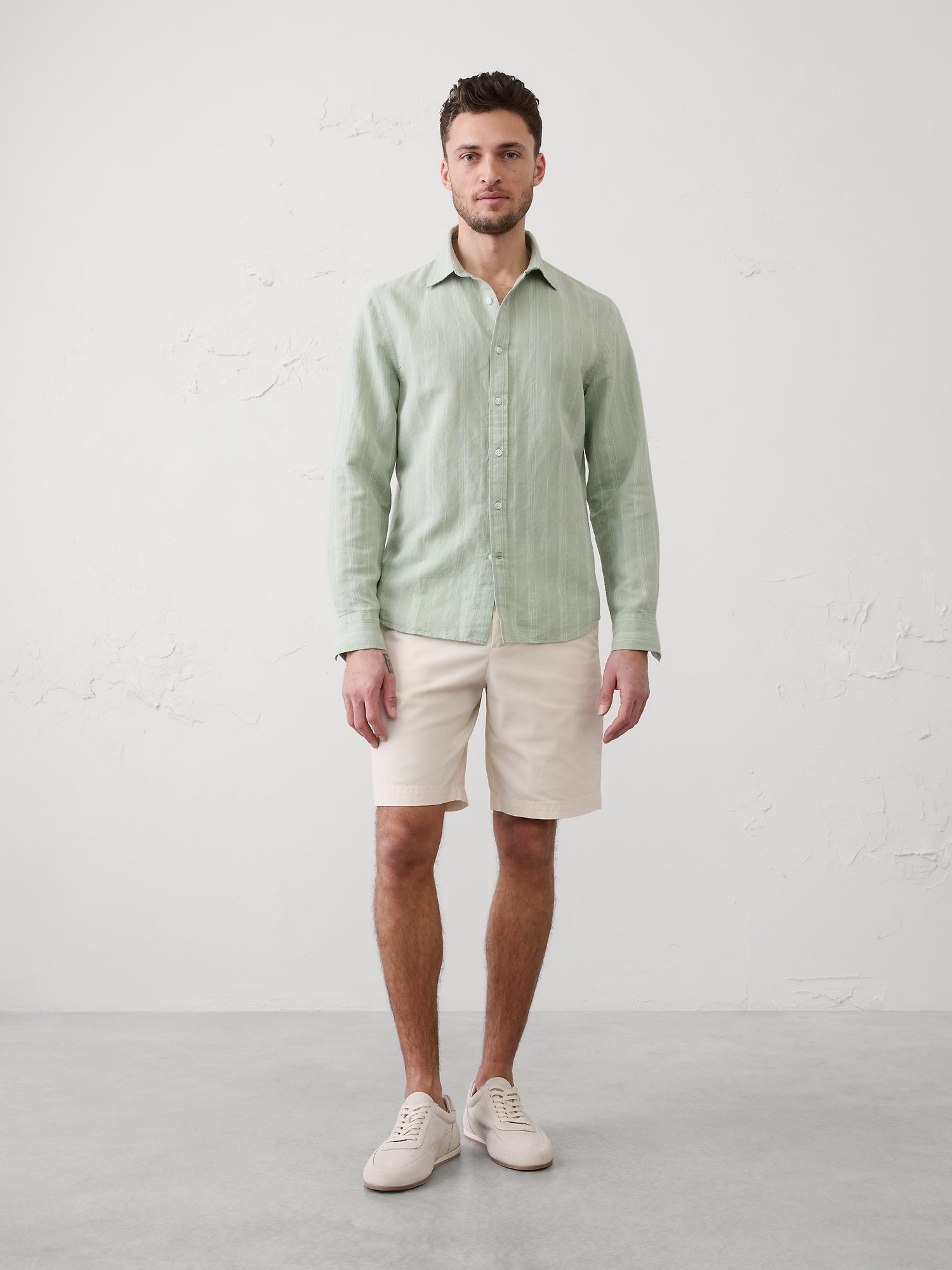 Standard-Fit Linen-Blend Shirt