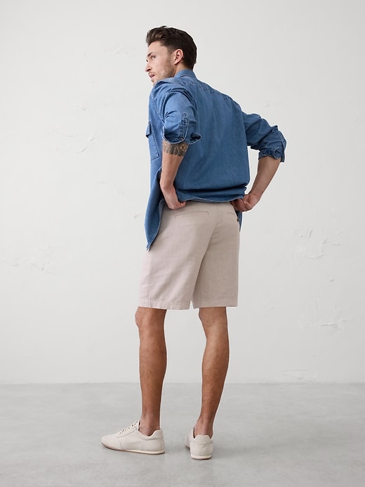Image number 5 showing, Slim-Fit 7" Linen-Blend Short