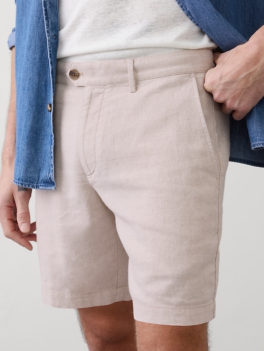 Image number 6 showing, Slim-Fit 7" Linen-Blend Short