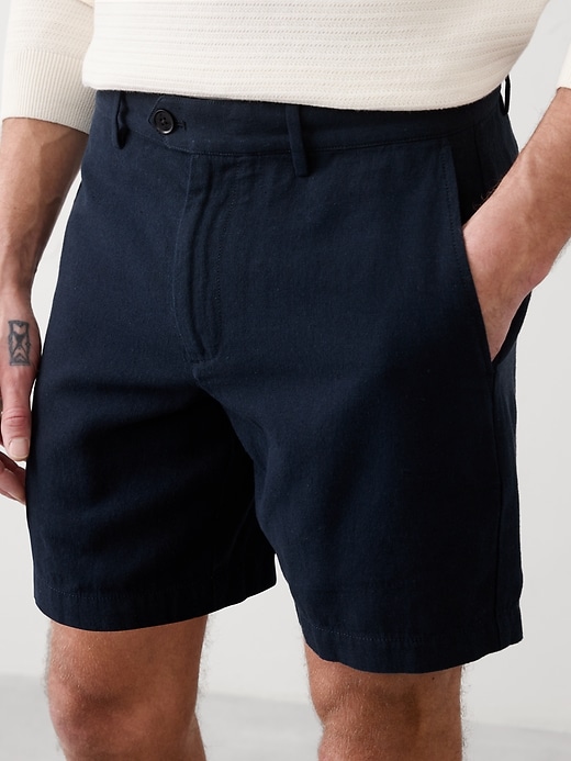 Image number 3 showing, Slim-Fit 7" Linen-Blend Short