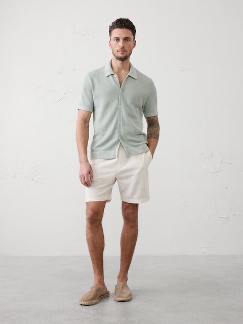 Button-Down Sweater Polo