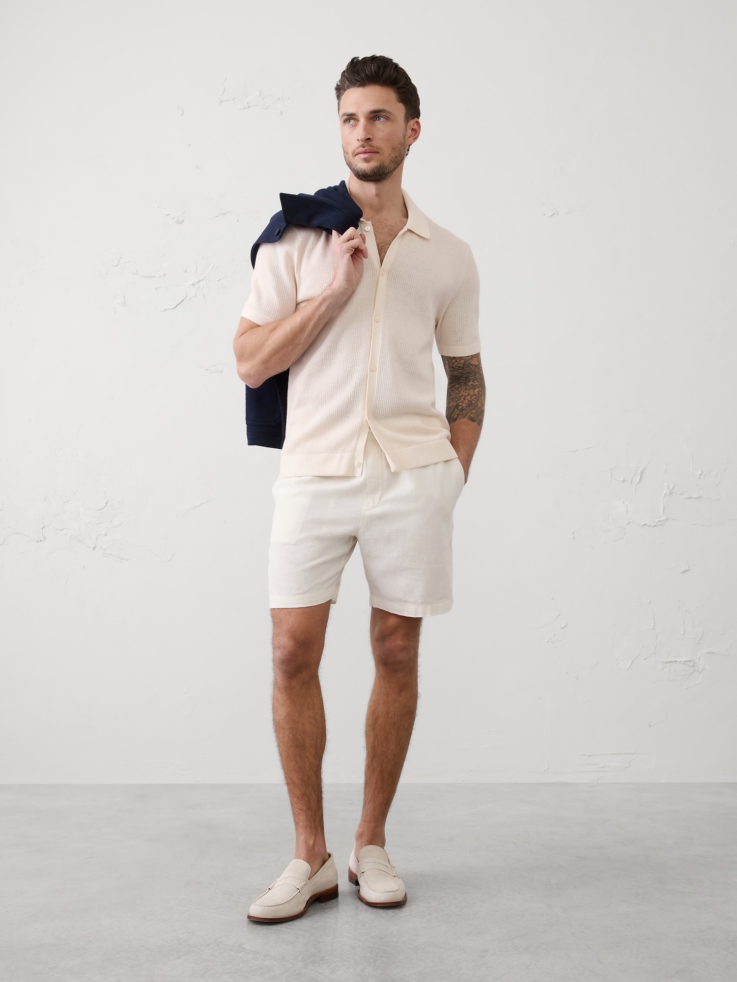 Button-Down Polo Sweater