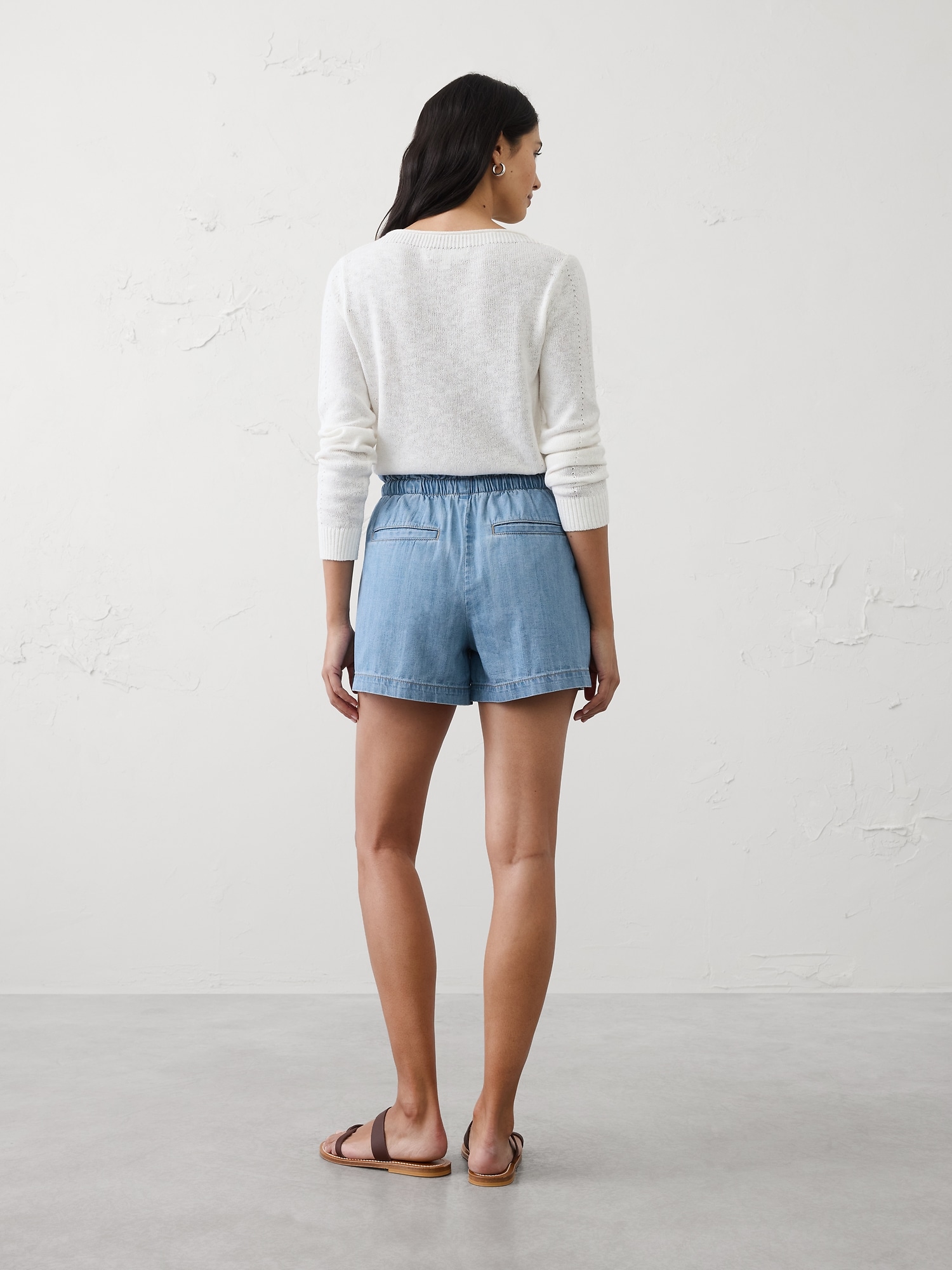 Image number 2 showing, Mid-Rise Summerweight Denim Pull-On Short