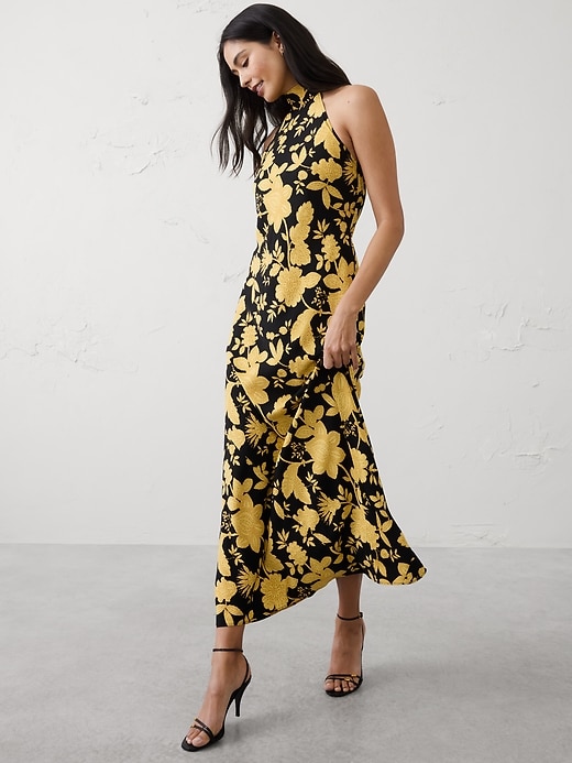 Halter Open-Back Maxi Dress