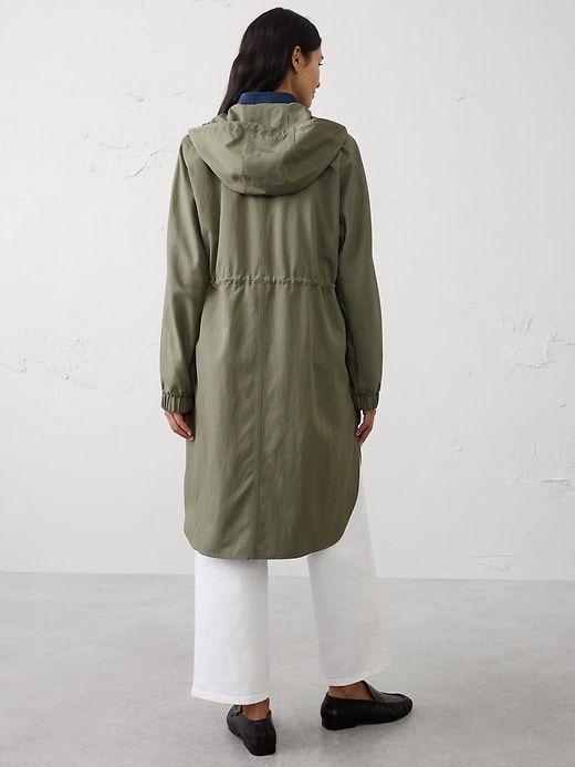 BANANA REPUBLIC フード付きモッズコート XL グレー Long Anorak | Banana Republic Factory