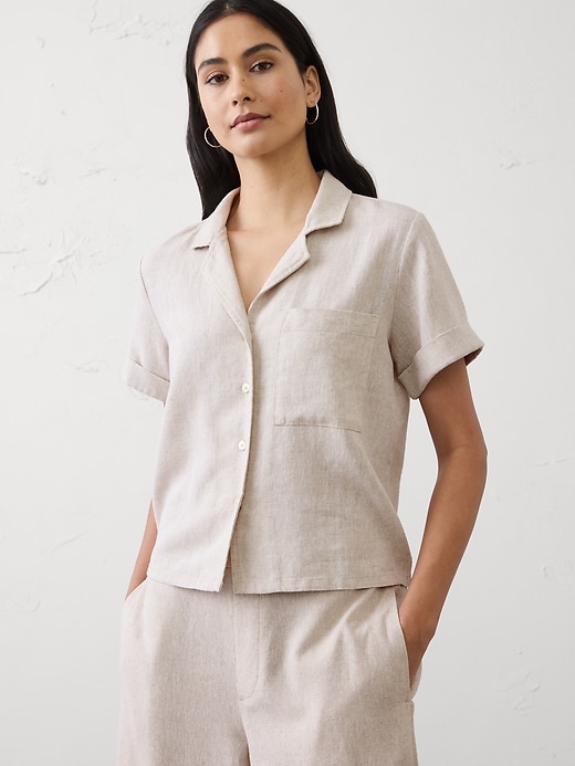 Linen-Blend Shirt | Banana Republic Factory