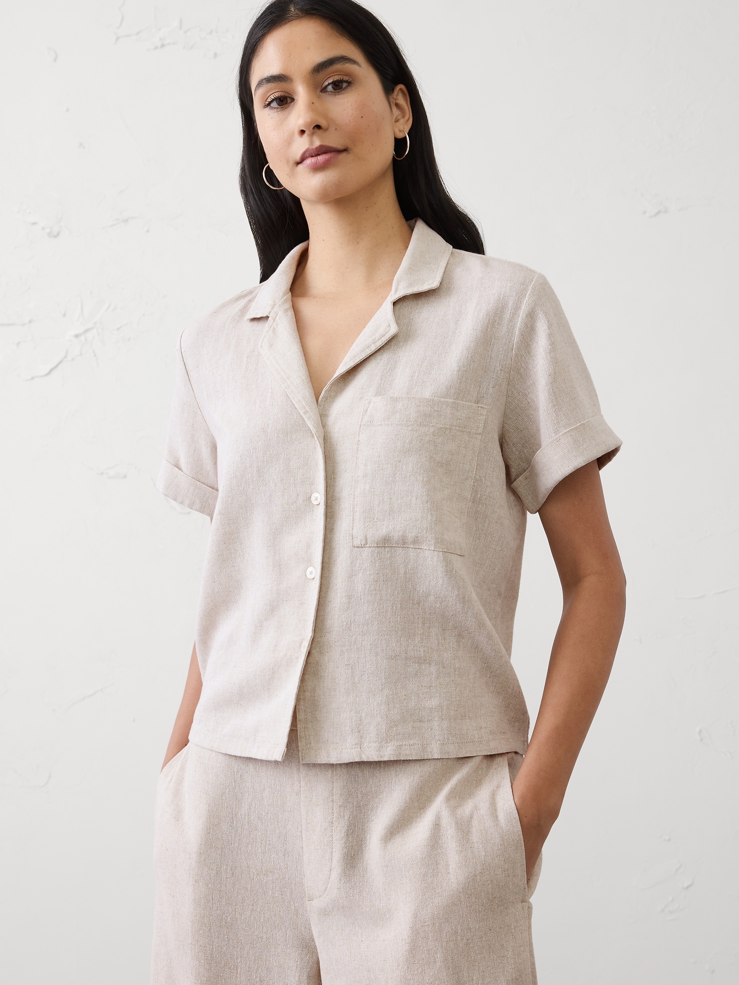 Image number 6 showing, Linen-Blend Shirt