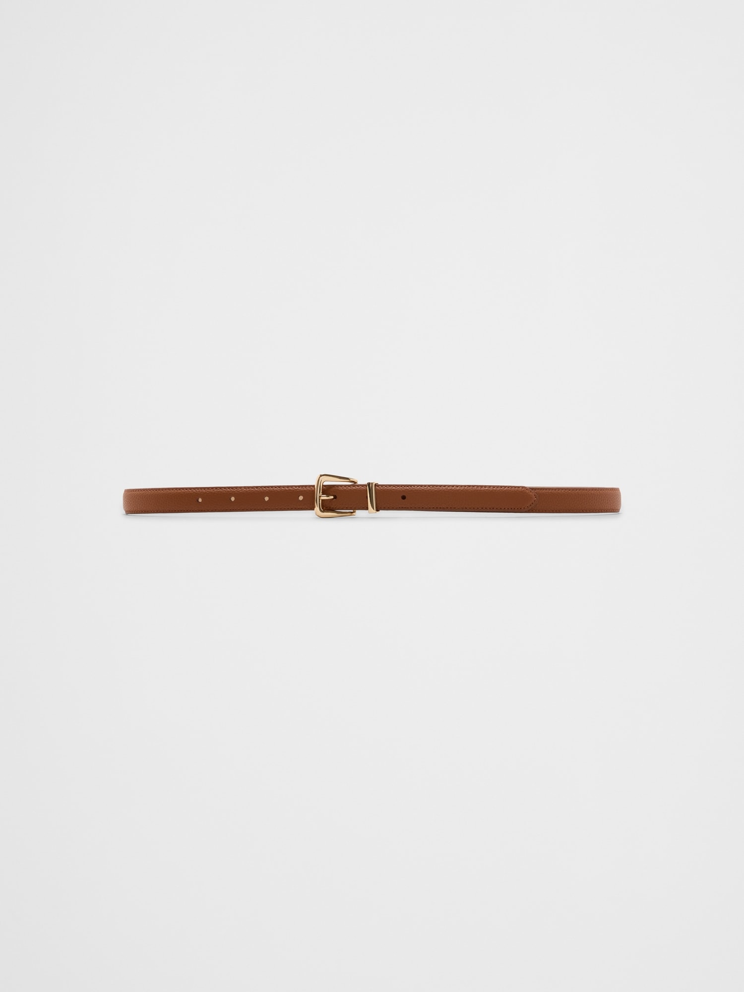 Image number 1 showing, Vegan Leather Pebbled Skinny Belt