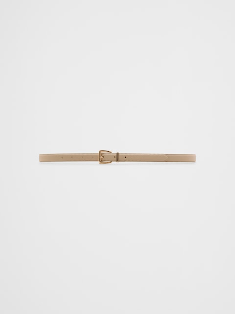 Vegan Leather Pebbled Skinny Belt