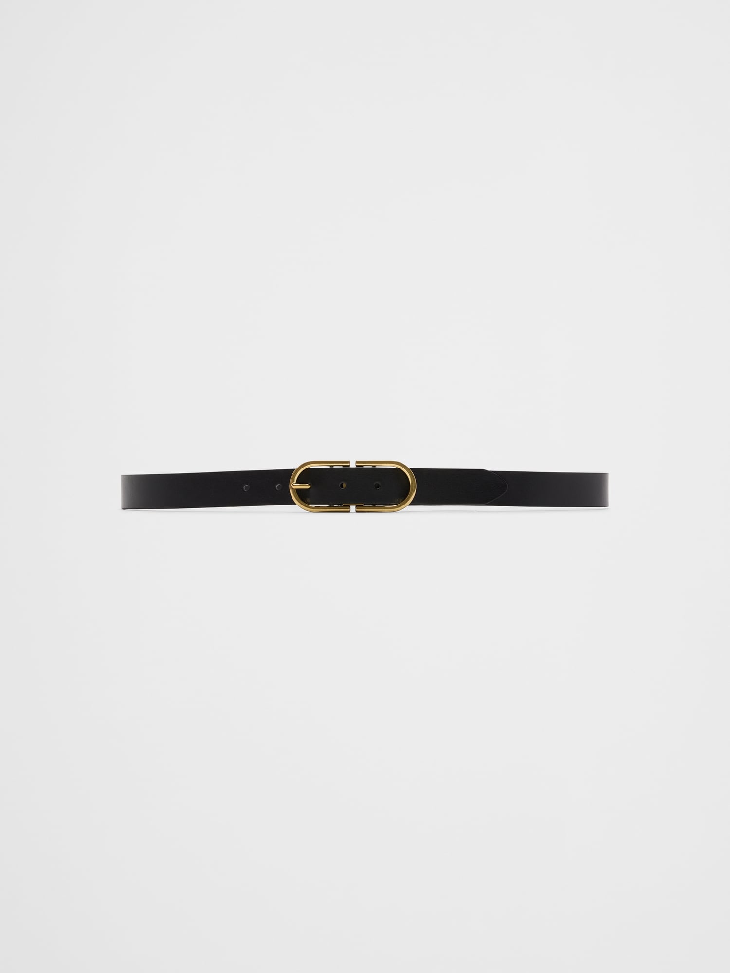 Image number 1 showing, Oval Buckle Leather Belt