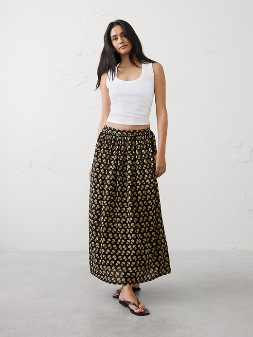 Voile Long Midi Skirt