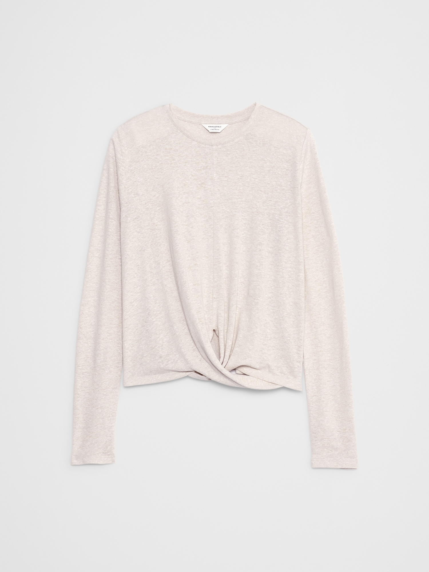 Image number 4 showing, Linen-Blend Twist T-Shirt