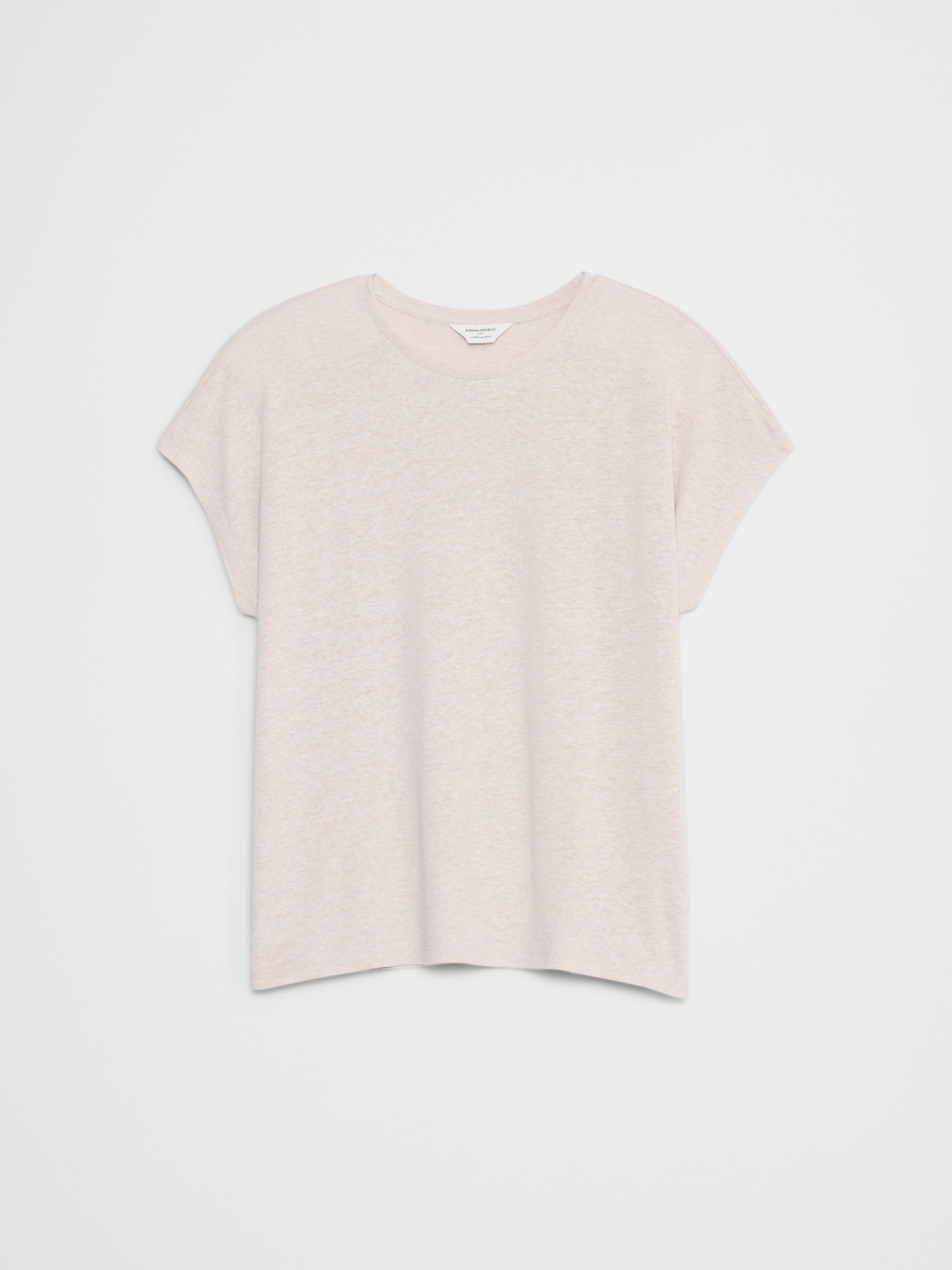 Image number 4 showing, Linen-Blend Cap-Sleeve T-Shirt