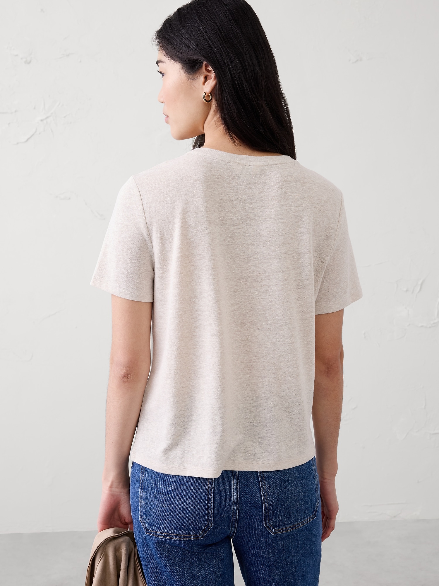 Image number 2 showing, Linen-Blend T-Shirt
