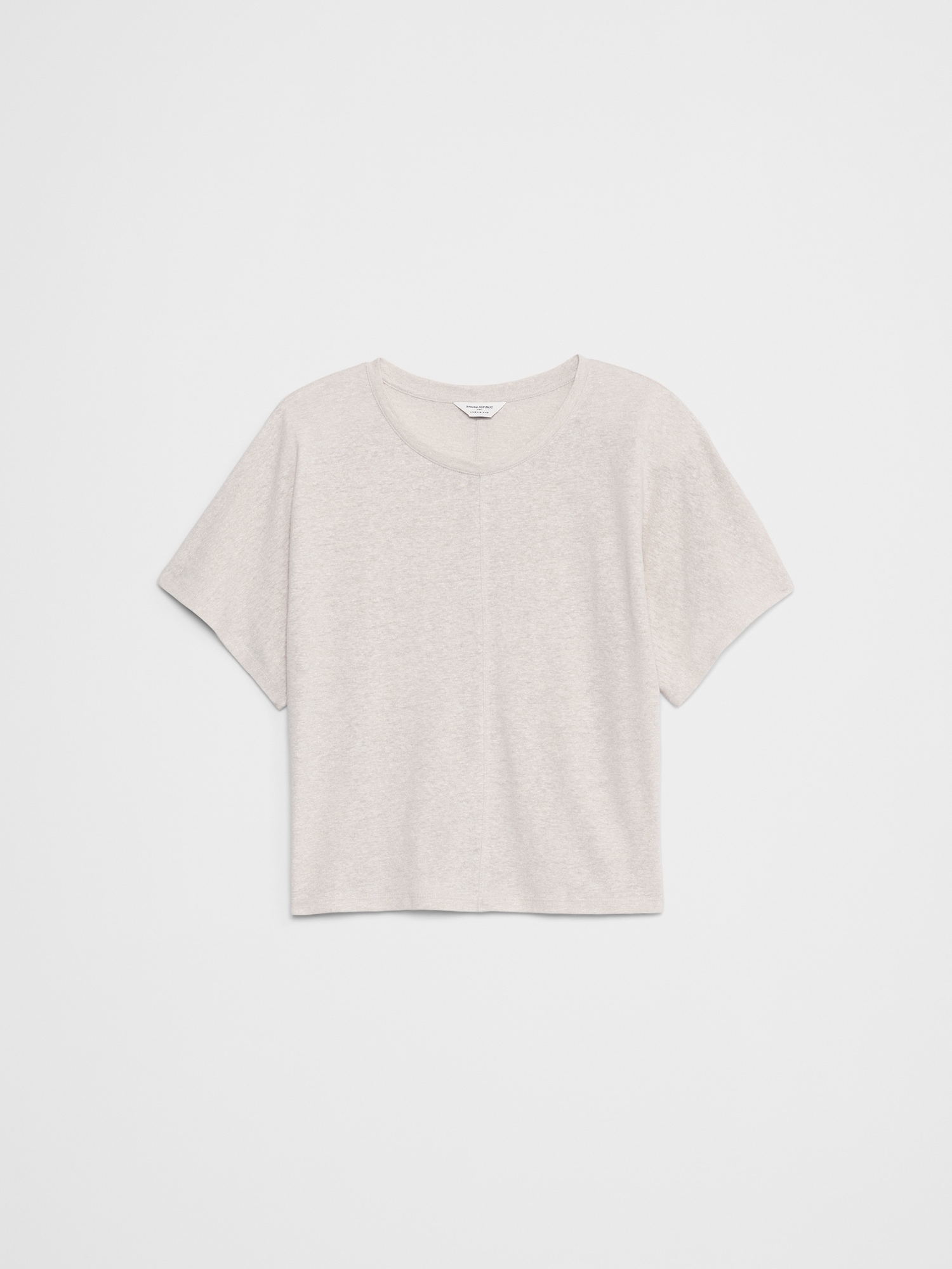 Image number 4 showing, Linen-Blend Dolman-Sleeve T-Shirt