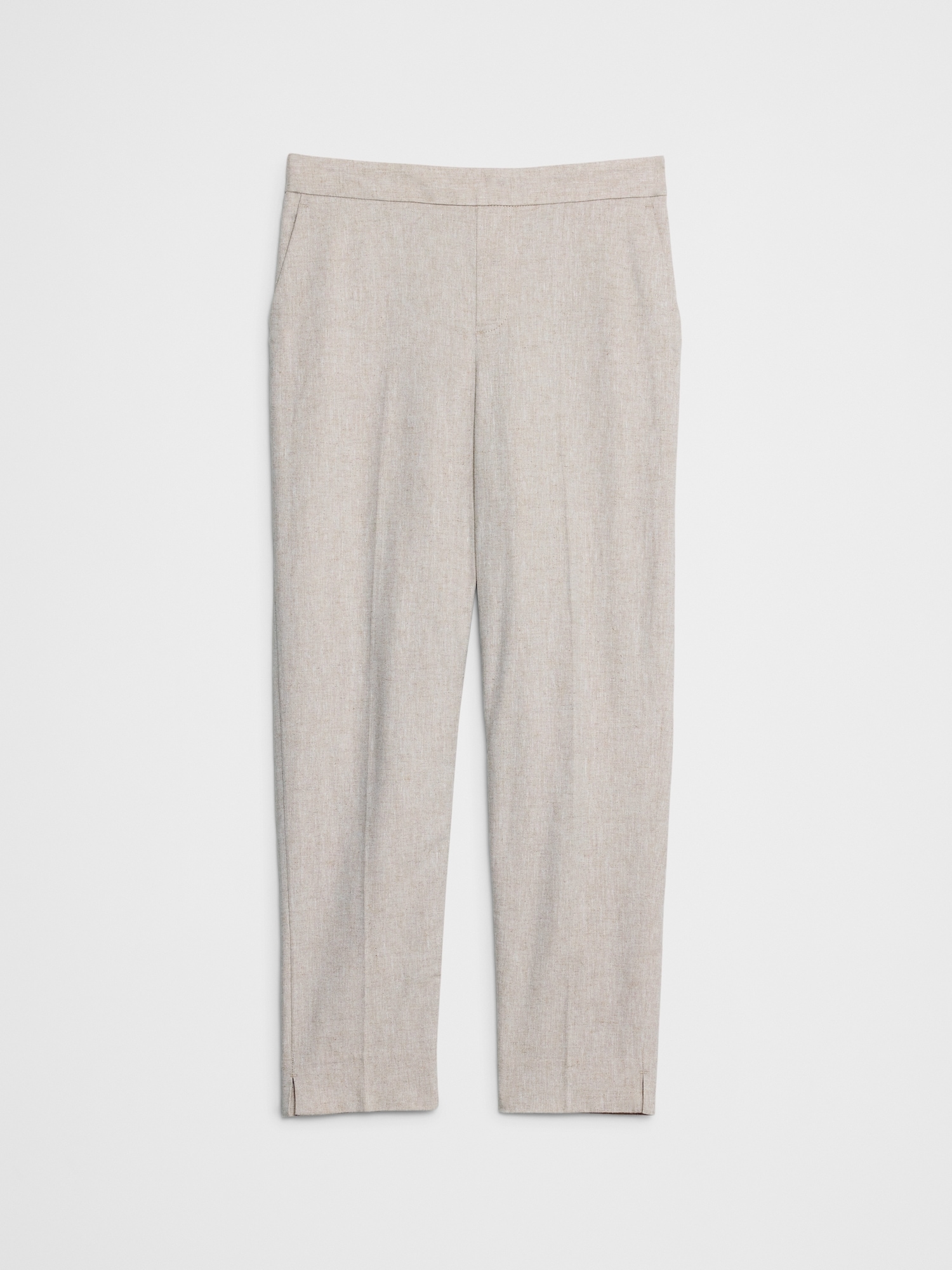 Image number 4 showing, High-Rise Linen-Blend Taper Pant