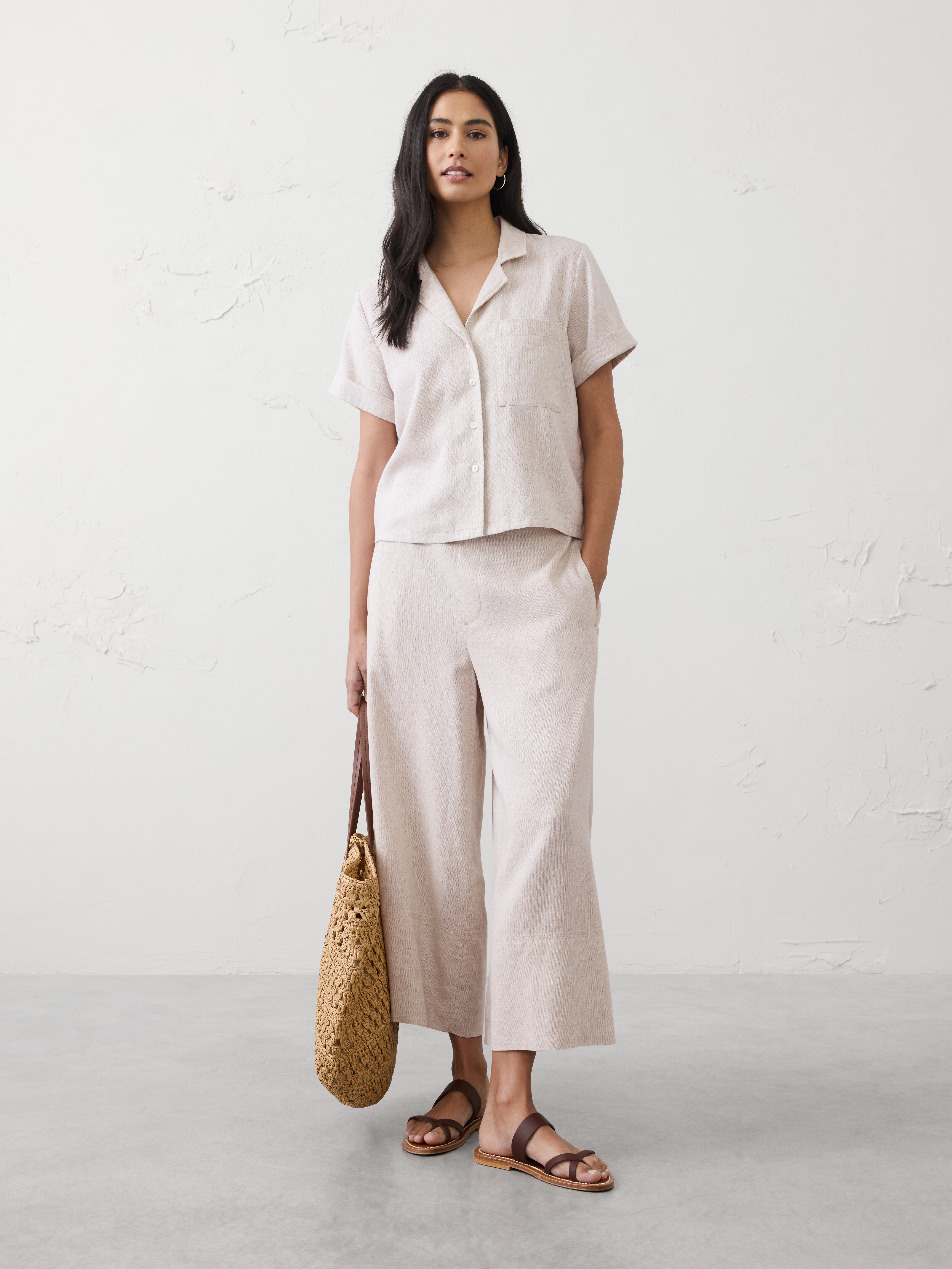 Linen-Blend Shirt