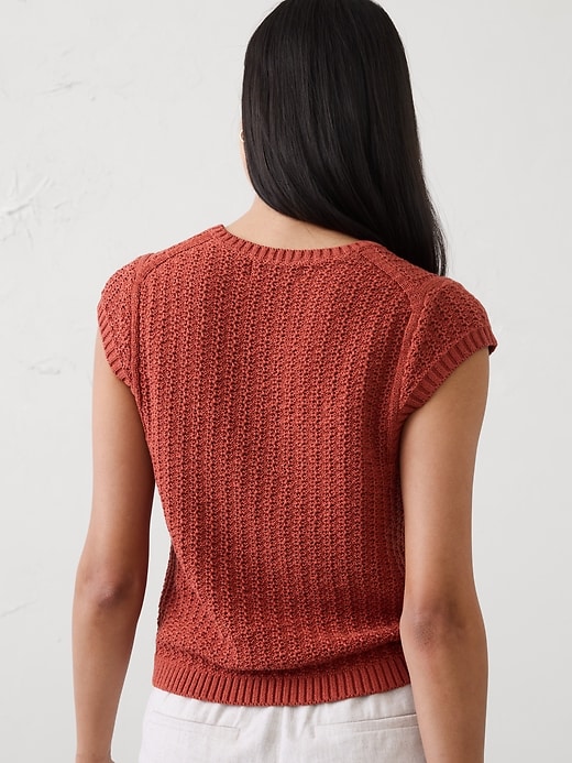 Cotton-Blend Textured Sweater