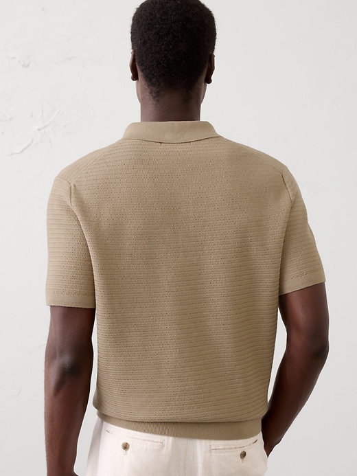 Refined Textured Sweater Polo | Banana Republic Factory
