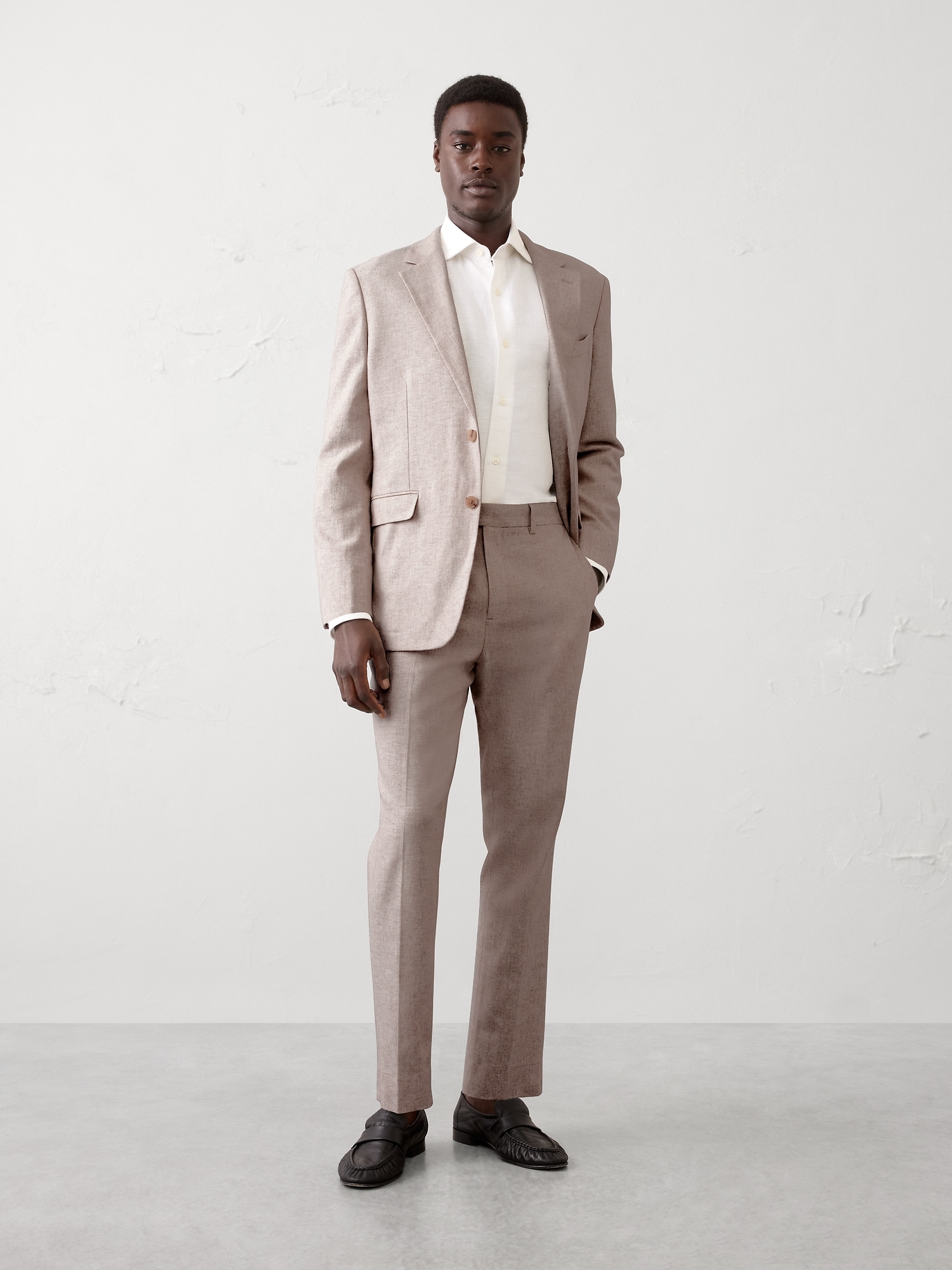 Tailored-Fit Linen-Blend Suit Trouser