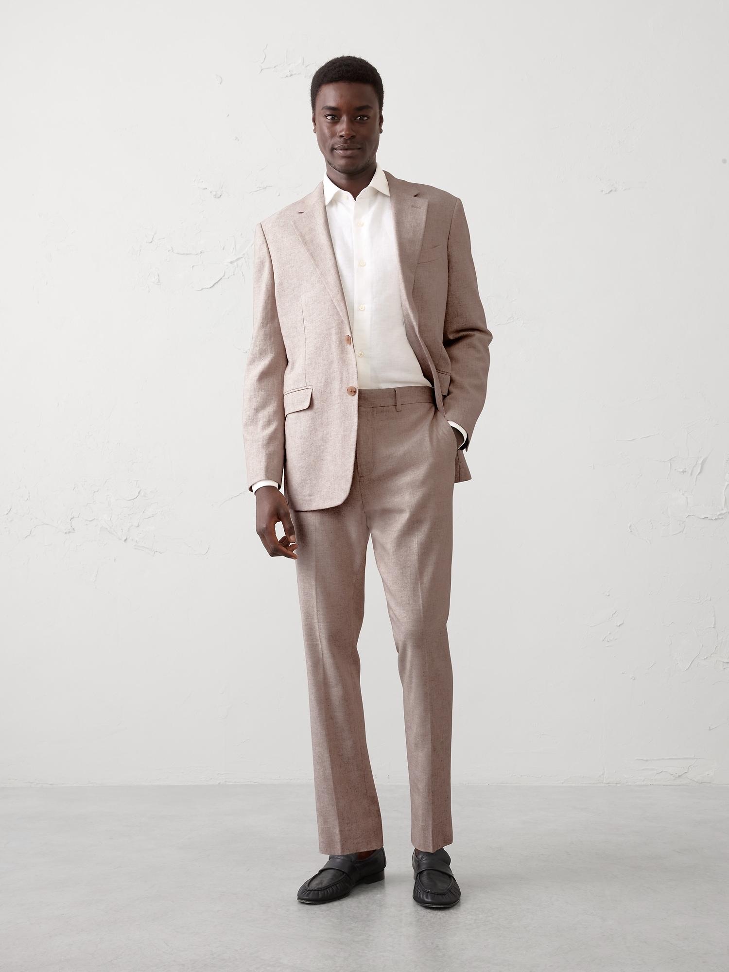 Image number 3 showing, Tailored-Fit Linen-Blend Suit Jacket