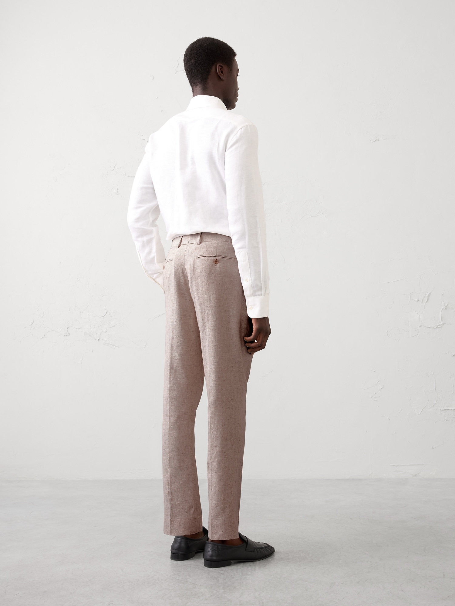 Image number 2 showing, Tailored-Fit Linen-Blend Suit Trouser
