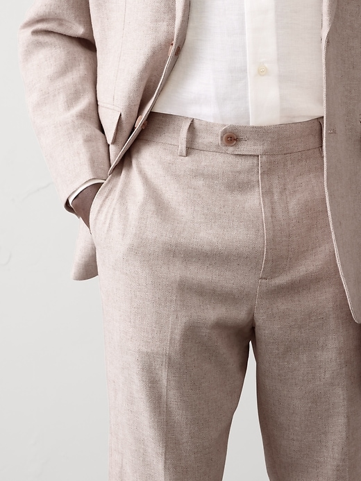 Linen-Blend Herringbone Suit Trouser | Banana Republic Factory