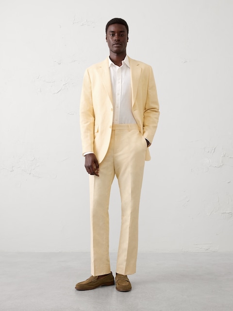 Linen-Blend Suit Trouser
