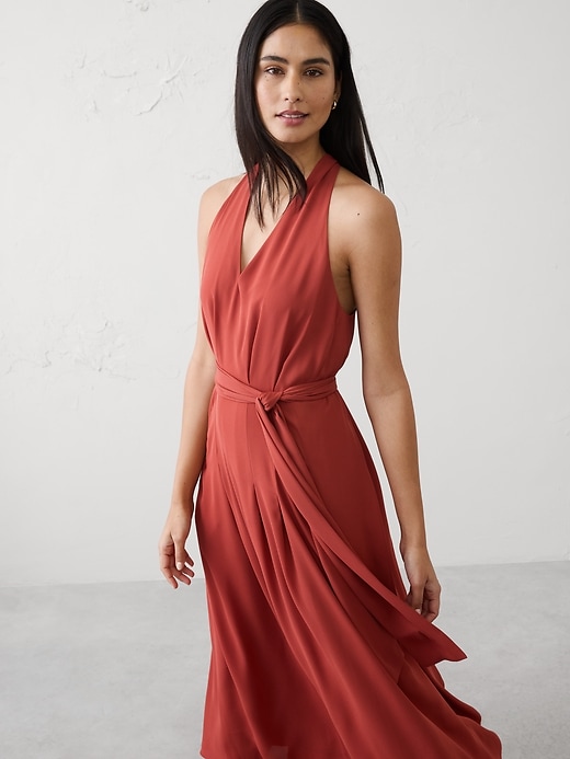 Tie-Waist Midi Dress | Banana Republic Factory