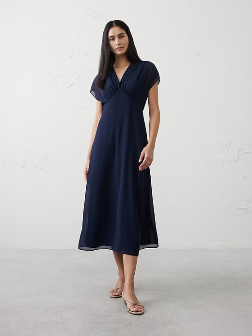 Gathered Empire Midi Dress