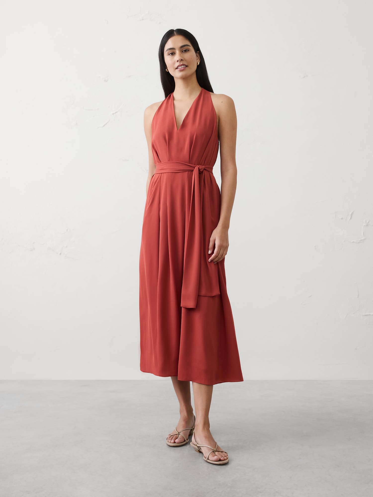 Image number 3 showing, Tie-Waist Midi Dress