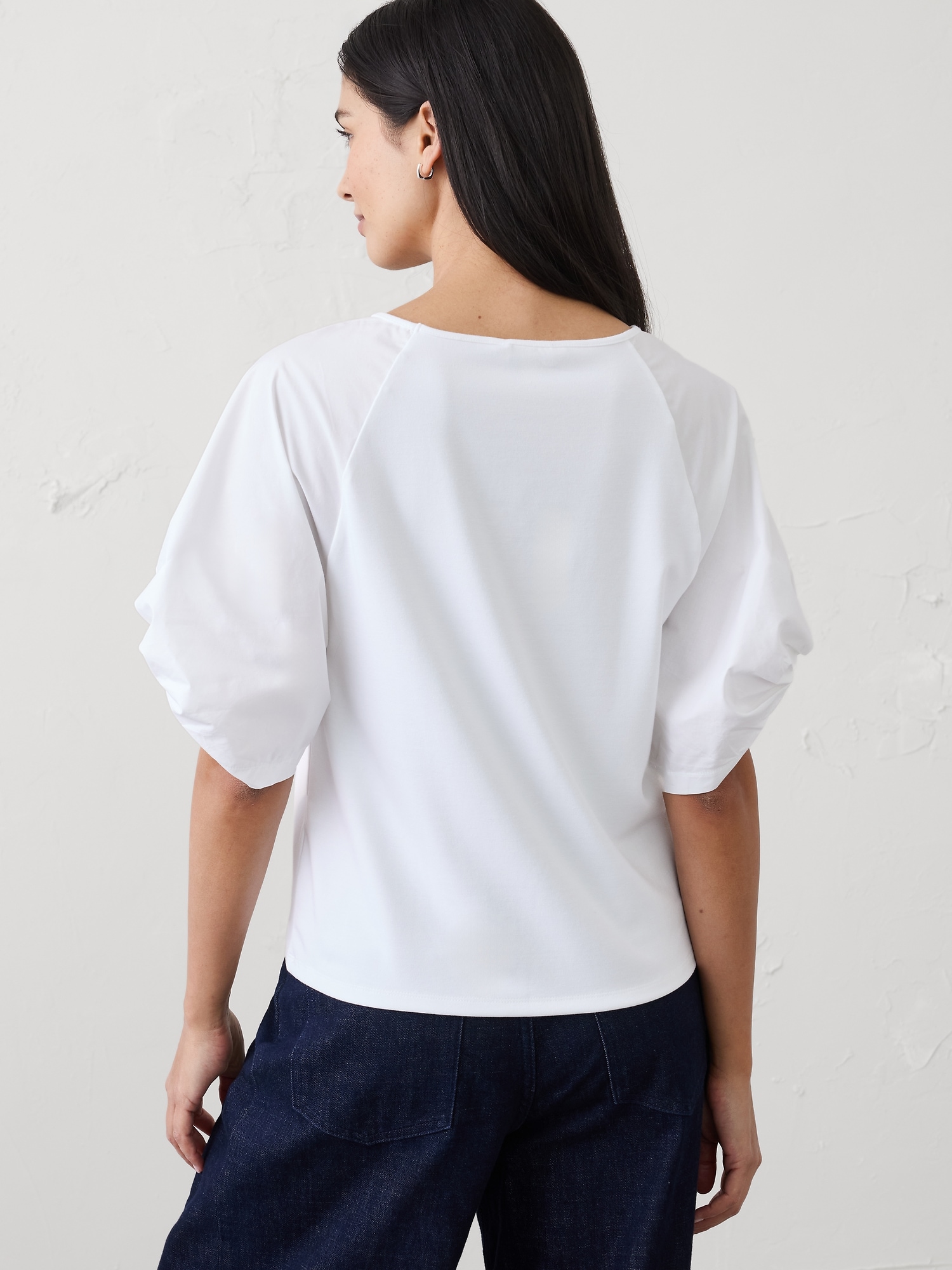 Image number 2 showing, Mixed Media Volume-Sleeve Top