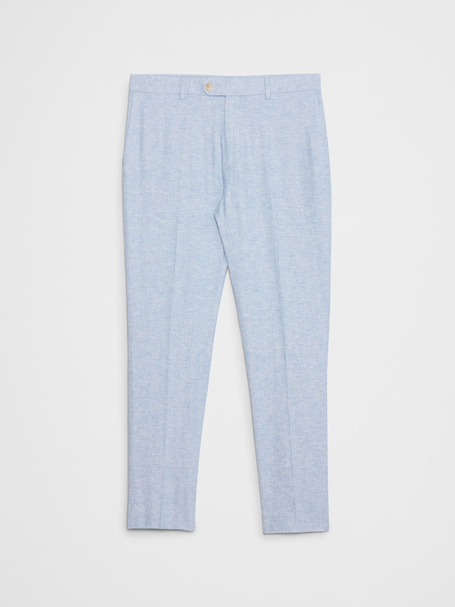 Image number 4 showing, Tailored-Fit Linen-Blend Herringbone Suit Trouser