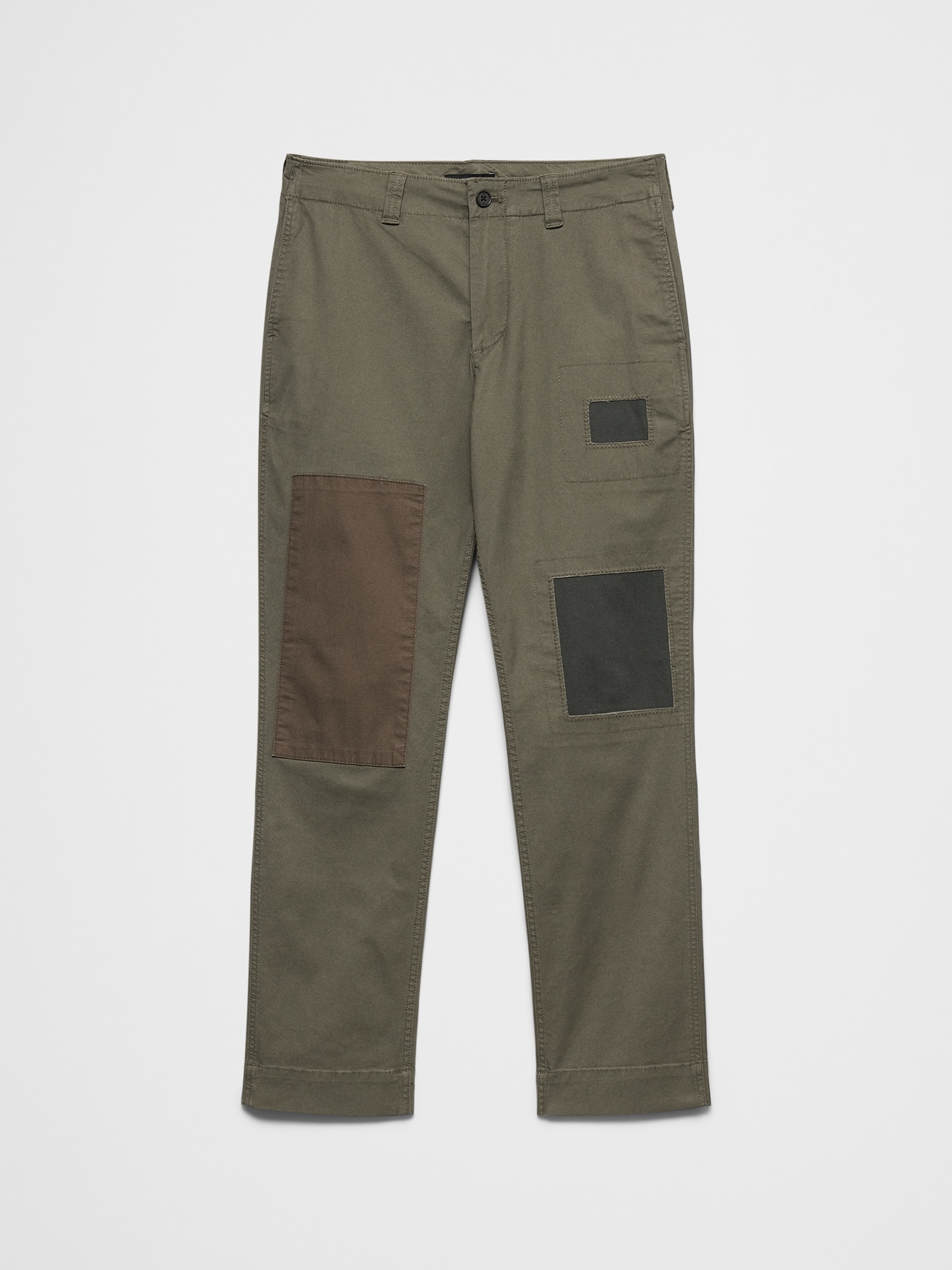 Image number 4 showing, Slim-Fit Straight Patchwork Pant