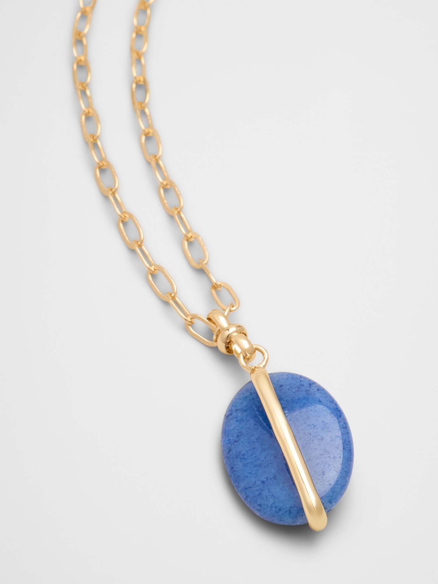 Image number 2 showing, Lapis Bar Stone Delicate Chain Pendant Necklace