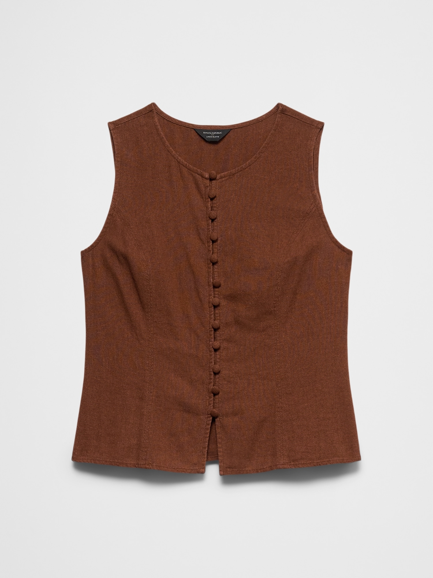 Image number 4 showing, Linen-Blend Tie-Back Vest