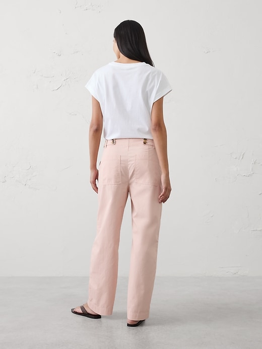 Straight High-Rise Utility Twill Pant | Banana Republic Factory