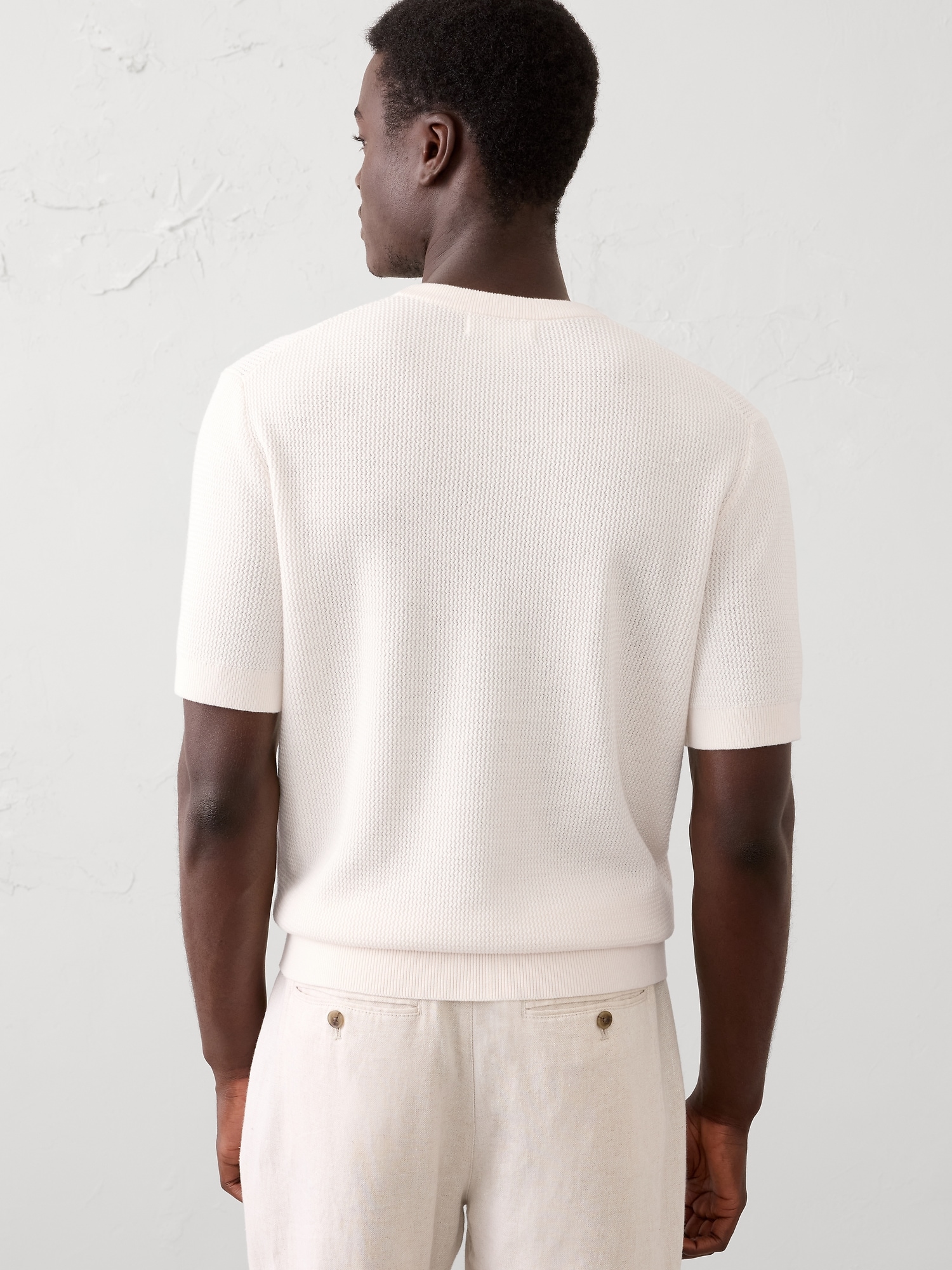 Image number 2 showing, Slim-Fit Textured Sweater T-Shirt