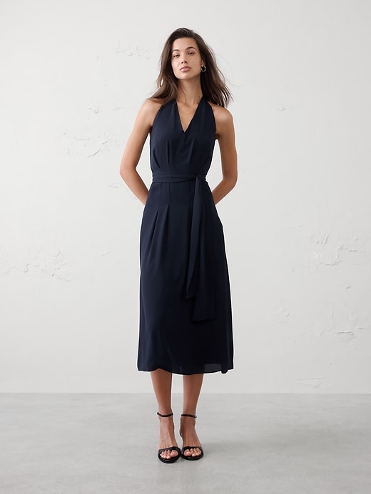 Tie-Waist Midi Dress