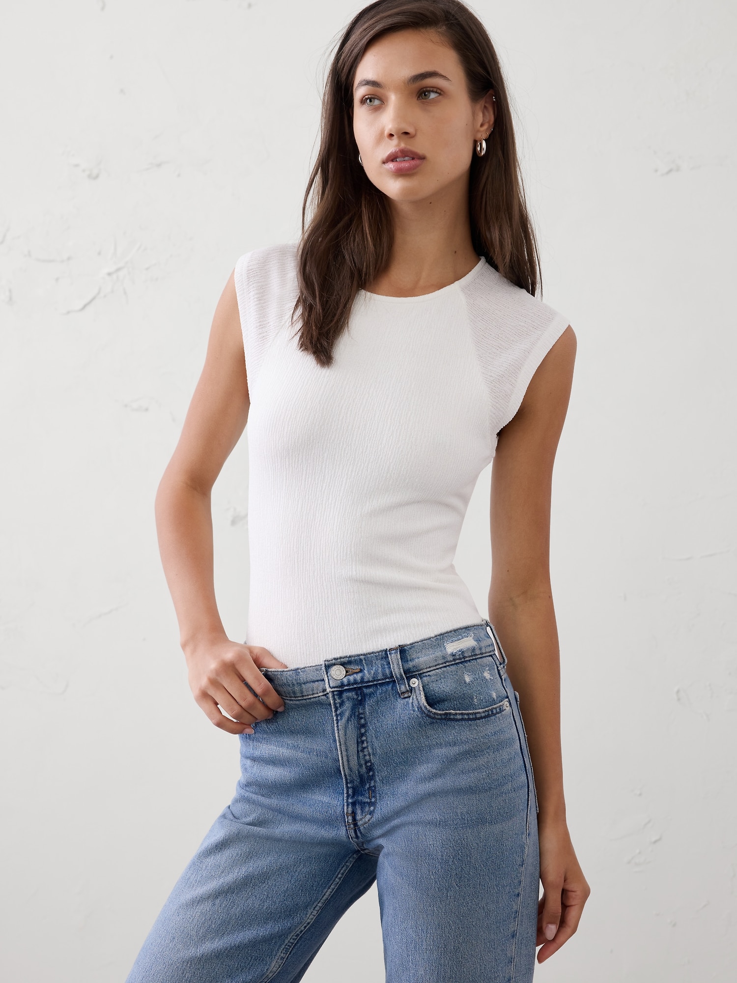 Jacquard Crinkled Top