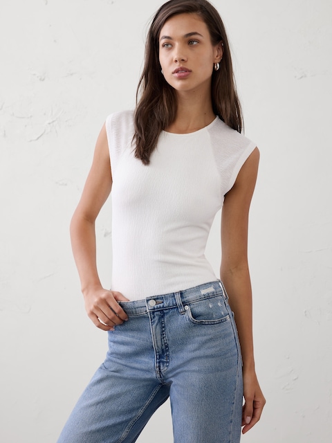 Jacquard Crinkled Top